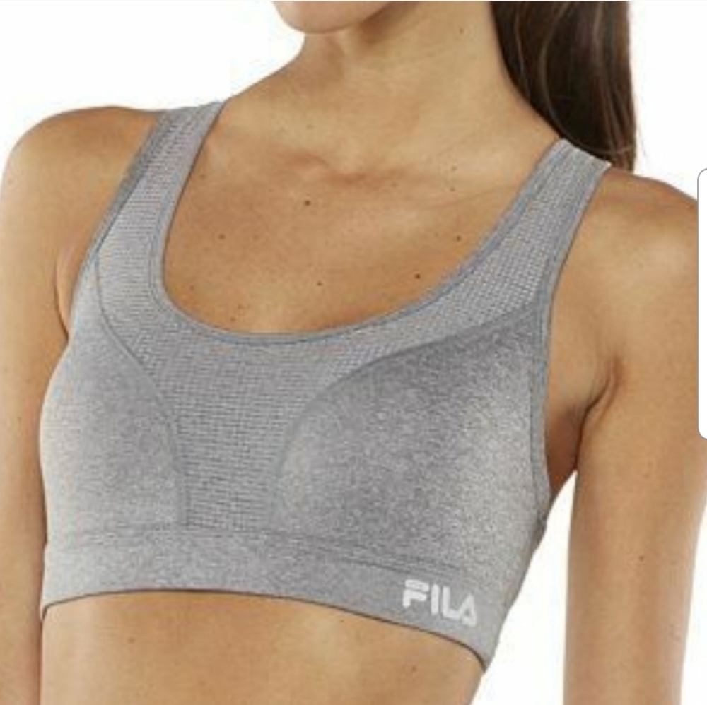 Fila Sport High Impact Gray Sports Bra XS